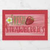 Strawberry Jam Preserve Canning Label Lebensmitteletikett (Einzelnes Label)