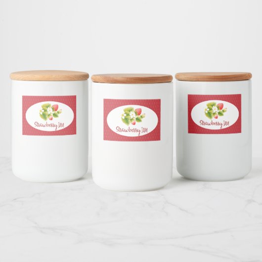 Strawberry Jam Preserve Canning Label Lebensmitteletikett (Flaschen)