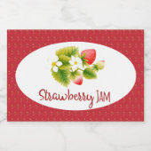 Strawberry Jam Preserve Canning Label Lebensmitteletikett (Einzelnes Label)
