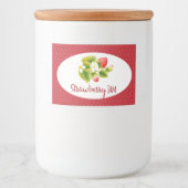 Strawberry Jam Preserve Canning Label Lebensmitteletikett (Vorderseite)