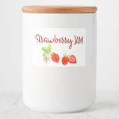 Strawberry Jam Preserve Canning Label Lebensmitteletikett (Vorderseite)