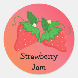 Strawberry Jam Runder Aufkleber
