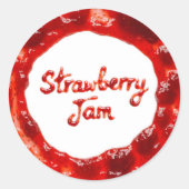 Strawberry Jam Runder Aufkleber (Vorderseite)