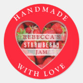 Strawberry Jam Runder Aufkleber (Vorderseite)
