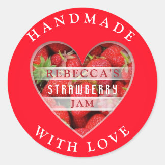Strawberry Jam Runder Aufkleber
