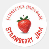 Strawberry Jam Runder Aufkleber (Vorderseite)