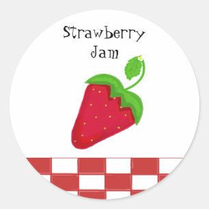 Strawberry Jam Runder Aufkleber