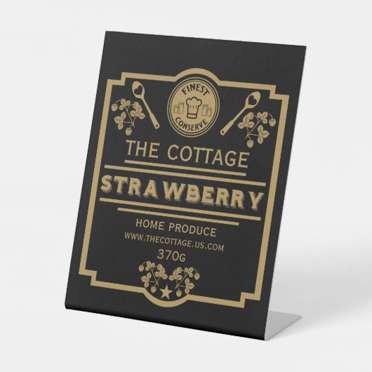 Strawberry Jam Seller Sockelschild (Vorderseite)