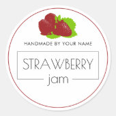 Strawberry Jam Small Product Label Stickers (Vorderseite)
