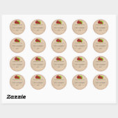 Strawberry Jam Small Product Label Stickers (Blatt)