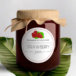 Strawberry Jam Small Product Label Stickers