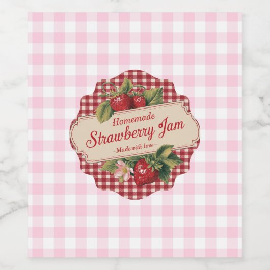 Strawberry Jam Weinetikett (Einzelnes Label)