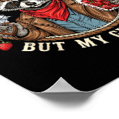Strawberry Jams But My Gun Dont Cowboy Raccoon Fun Poster (Ecke)
