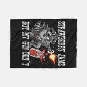 Strawberry Jams But My Gun Don't Funny Cowboy Racc Fleecedecke (Vorderseite (Horizontal))