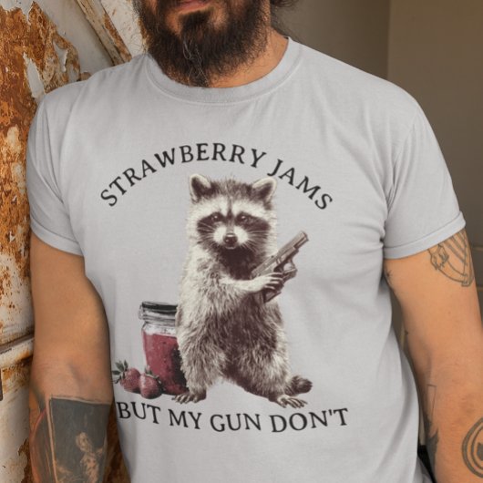 Strawberry Jams But My Gun Don't Funny Meme T-Shirt