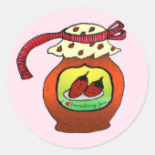 Strawberry Jelly Preserve Runder Aufkleber (Vorderseite)