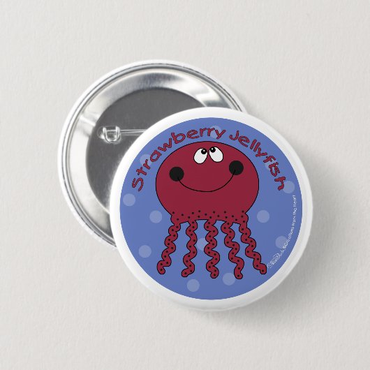 Strawberry Jellyfish Button (Vorne & Hinten)