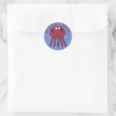 Strawberry Jellyfish Runder Aufkleber (Tasche)