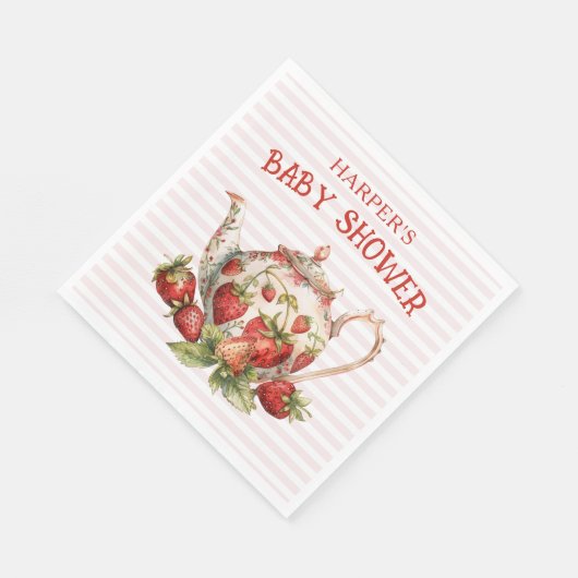 Strawberry Jemand Sweet Baby Shower Serviette (Ecke)