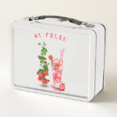 Strawberry Juice Cool Drink Frucht Metal Lunch Box (Rückseite)