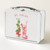 Strawberry Juice Cool Drink Frucht Metal Lunch Box (Vorderseite)