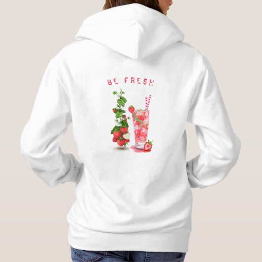 Strawberry Juice Cool Drink Hoodie (Rückseite)