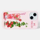 Strawberry Juice Drink iPhone Case - Benutzerdefin (Rückseite (Horizontal))