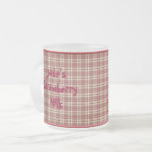 Strawberry Kariert Customizable Foto Tasse (Vorderseite Links)