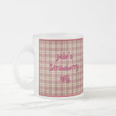 Strawberry Kariert Customizable Foto Tasse (Links)