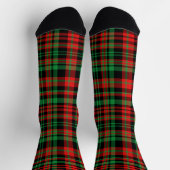 Strawberry Kariert Red Green Black Christmas Socken (Oben)