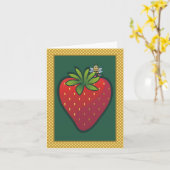 Strawberry-Karte Karte (Gelbe Blume)
