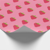 Strawberry Kawaii Ästhetik Tropical Berry Frucht Geschenkpapier (Ecke)