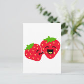 Strawberry Kiss Postkarte (Stehend Vorderseite)