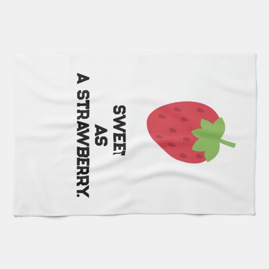Strawberry Kitchen Towel | Cute Fruit-Themed Geschirrtuch (Horizontal)