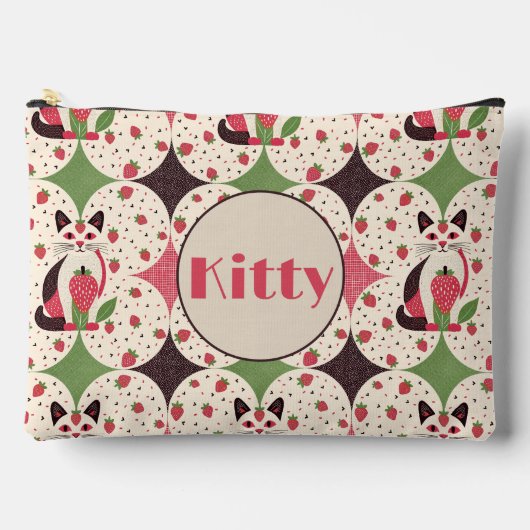 Strawberry Kitty Zubehörtasche (Vorderseite)