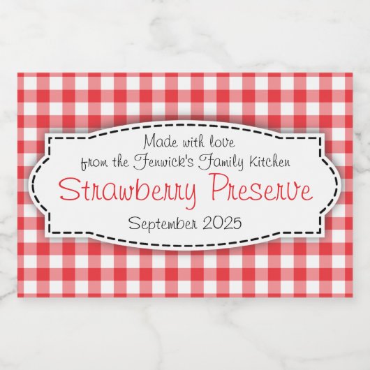 Strawberry-Konfitüre konserviert kontrolliertes Et Lebensmitteletikett (Einzelnes Label)