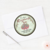 Strawberry-Konserven-Etiketten 2 Runder Aufkleber (Umschlag)