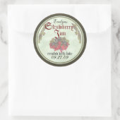 Strawberry-Konserven-Etiketten 2 Runder Aufkleber (Tasche)