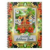 Strawberry-Korb mit angepasstem Adressbuch Notizblock (Vorderseite)