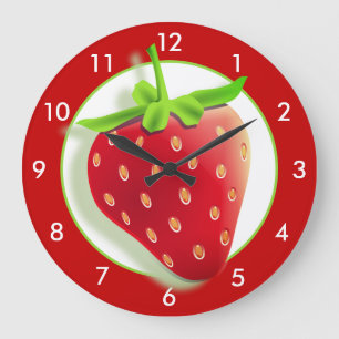 Strawberry Large Clock Große Wanduhr