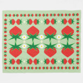Strawberry Large Fleece Blanket (Vorderseite (Horizontal))