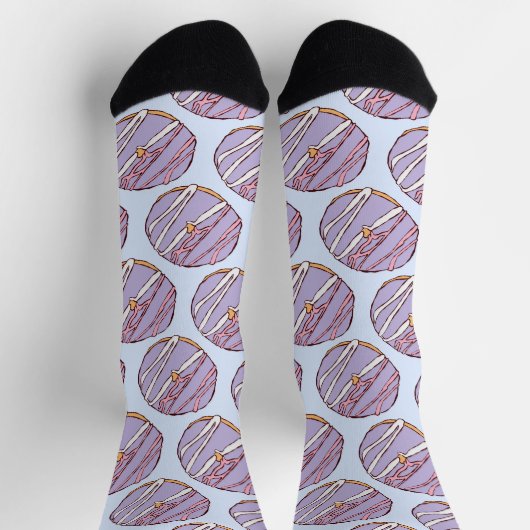 Strawberry Lavender Donuts Socken (Oben)