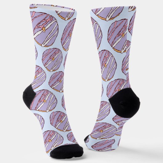 Strawberry Lavender Donuts Socken (Gewinkelt)