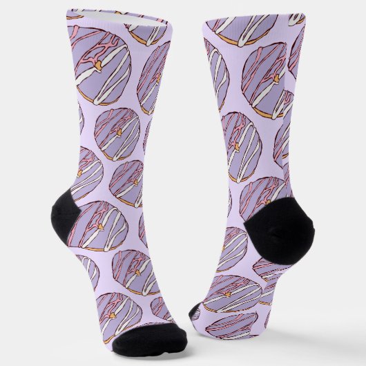 Strawberry Lavender Donuts Socken (Gewinkelt)