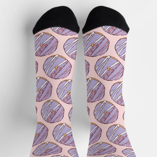 Strawberry Lavender Donuts Socken (Oben)