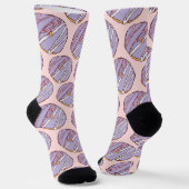 Strawberry Lavender Donuts Socken (Gewinkelt)