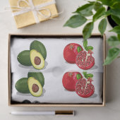 Strawberry Lemon Avocado Trauben Früchte Decoupage Seidenpapier (Geschenk)