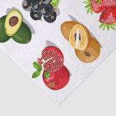 Strawberry Lemon Avocado Trauben Früchte Decoupage Seidenpapier (Detail)