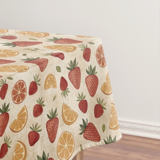 Strawberry Lemon Pattern Tischdecke (Beispiel)