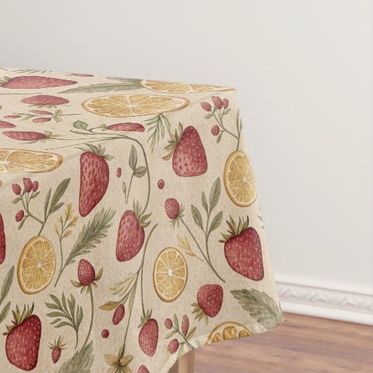 Strawberry Lemon Pattern Tischdecke (Beispiel)